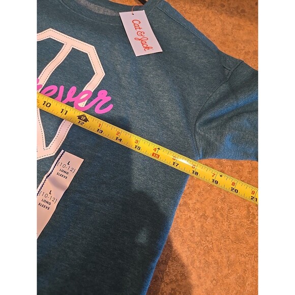 Girls Large Cat And Jack 10-12 Long Sleeve Pullover Sweatshirt NWT - Picture 12 of 13